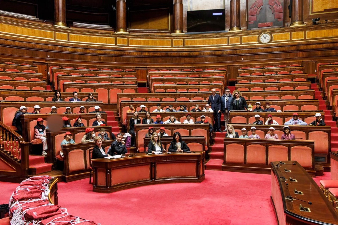 Le quinte della scuola Rigutini di Novara in visita al Senato