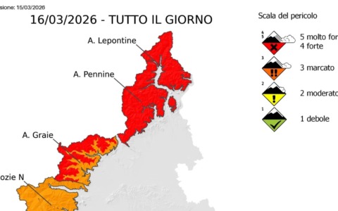 Forte pericolo valanghe sulle Alpi piemontesi: massima attenzione in quota