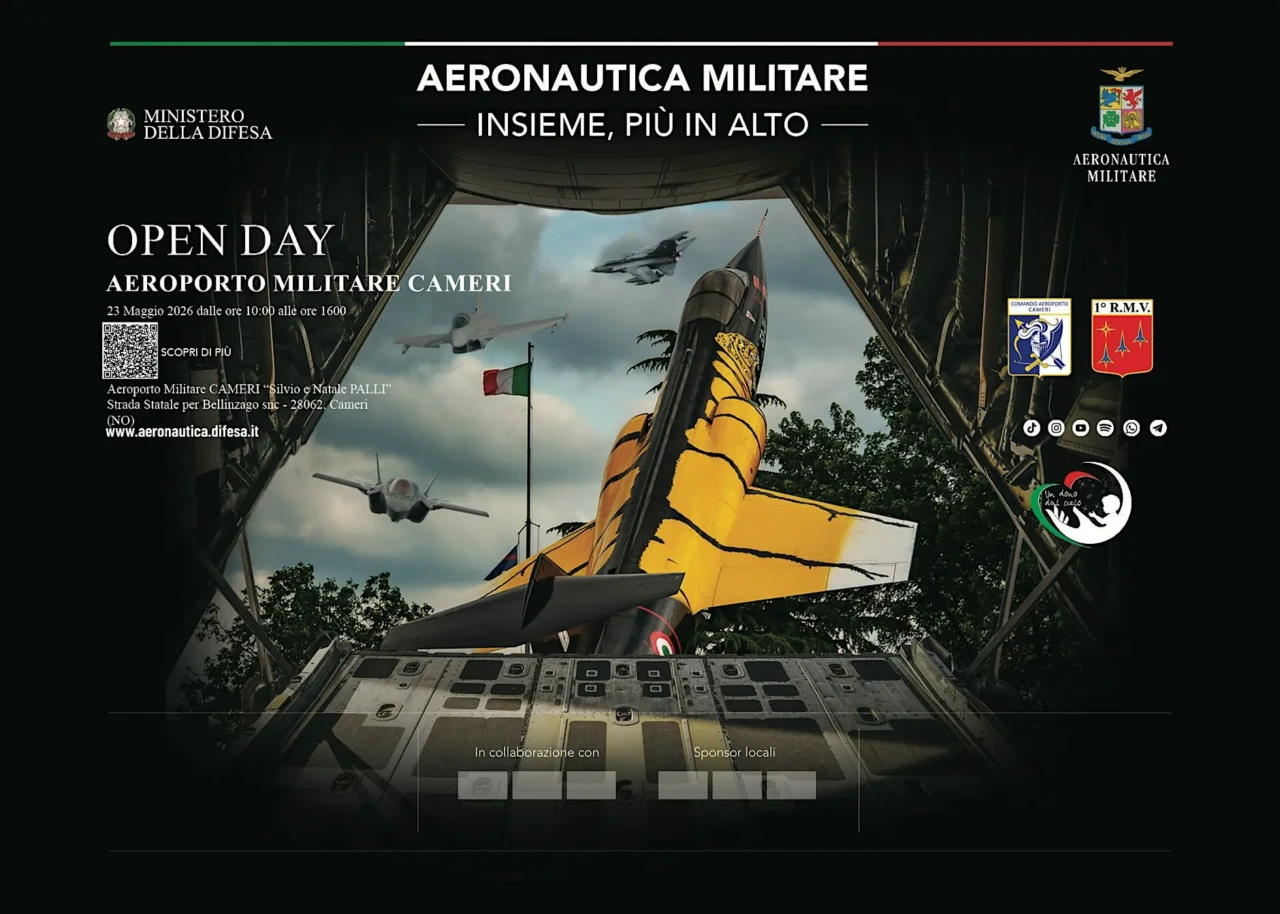 All’aeroporto militare di Cameri open day a favore dei reparti pediatrici d’eccellenza: aperte le iscrizioni