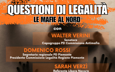 Mafie al Nord: incontro pubblico a Novara questa sera