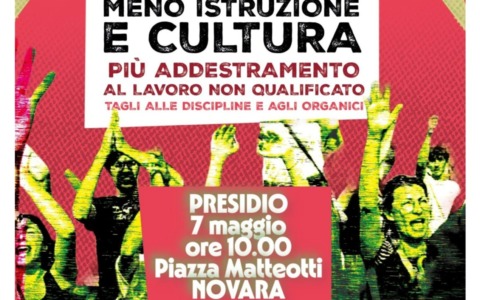 Sciopero degli istituti tecnici, presidio a Novara il 7 maggio: “Fermare una riforma che taglia ore e futuro”