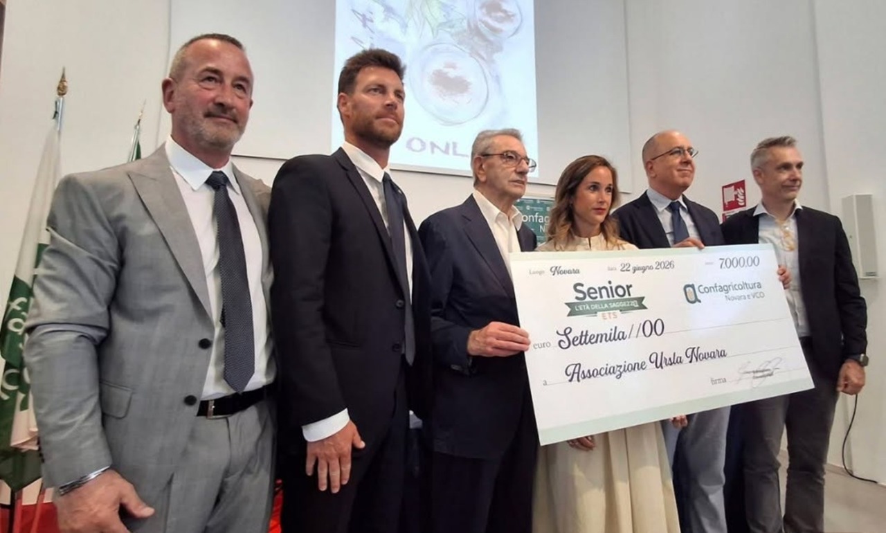 Confagricoltura dona 7.000 euro a URSLA Novara ODV: fondi destinati al Centro SLA