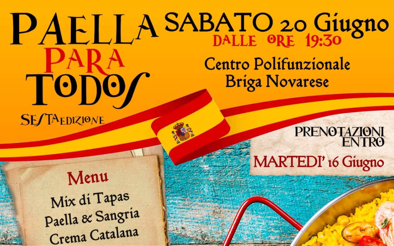 A Briga Novarese, torna per la sesta edizione “Paella para Todos”
