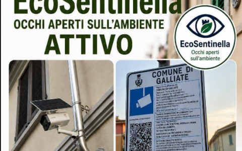 Galliate, attivo il sistema “EcoSentinella”: nuove telecamere contro l’abbandono dei rifiuti