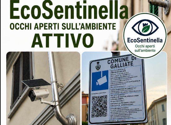 Galliate, attivo il sistema “EcoSentinella”: nuove telecamere contro l’abbandono dei rifiuti