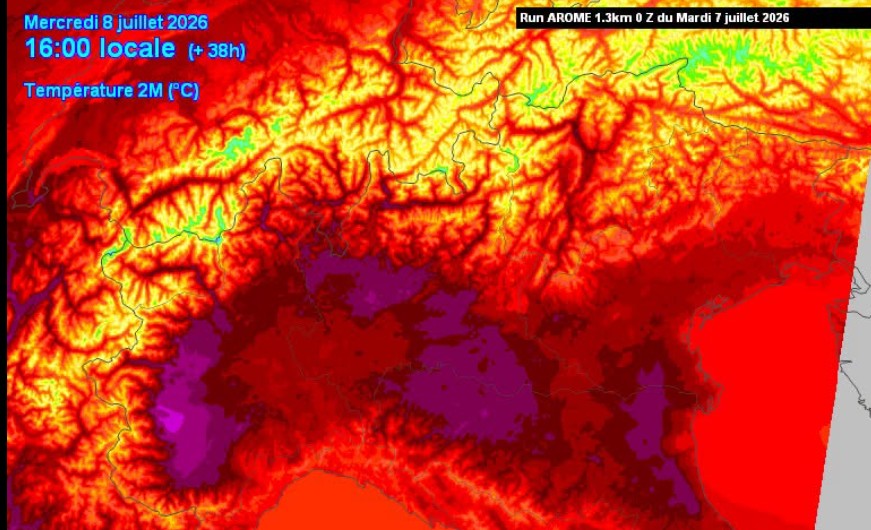 Domani caldo eccezionale sul Piemonte: possibili picchi di 40 °C in pianura