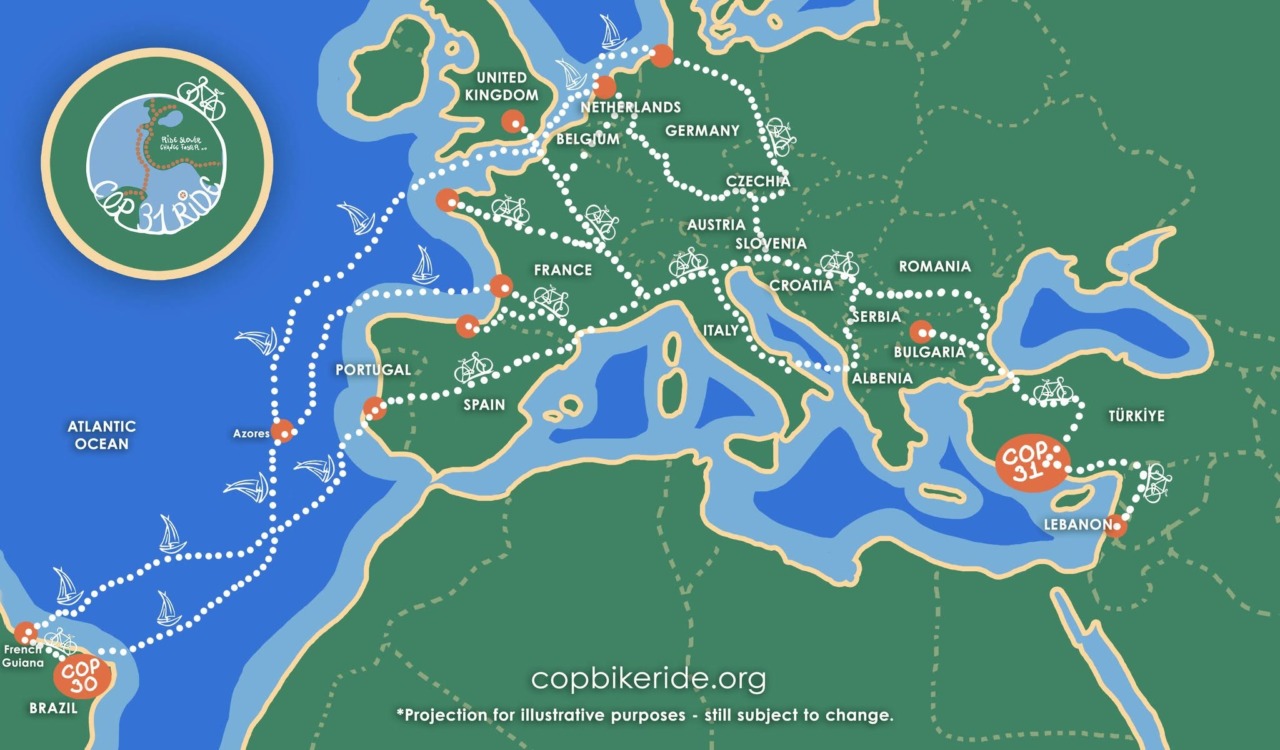 Verso la Conferenza Onu sul clima, la “COP31 Bike Ride” fa tappa a Novara