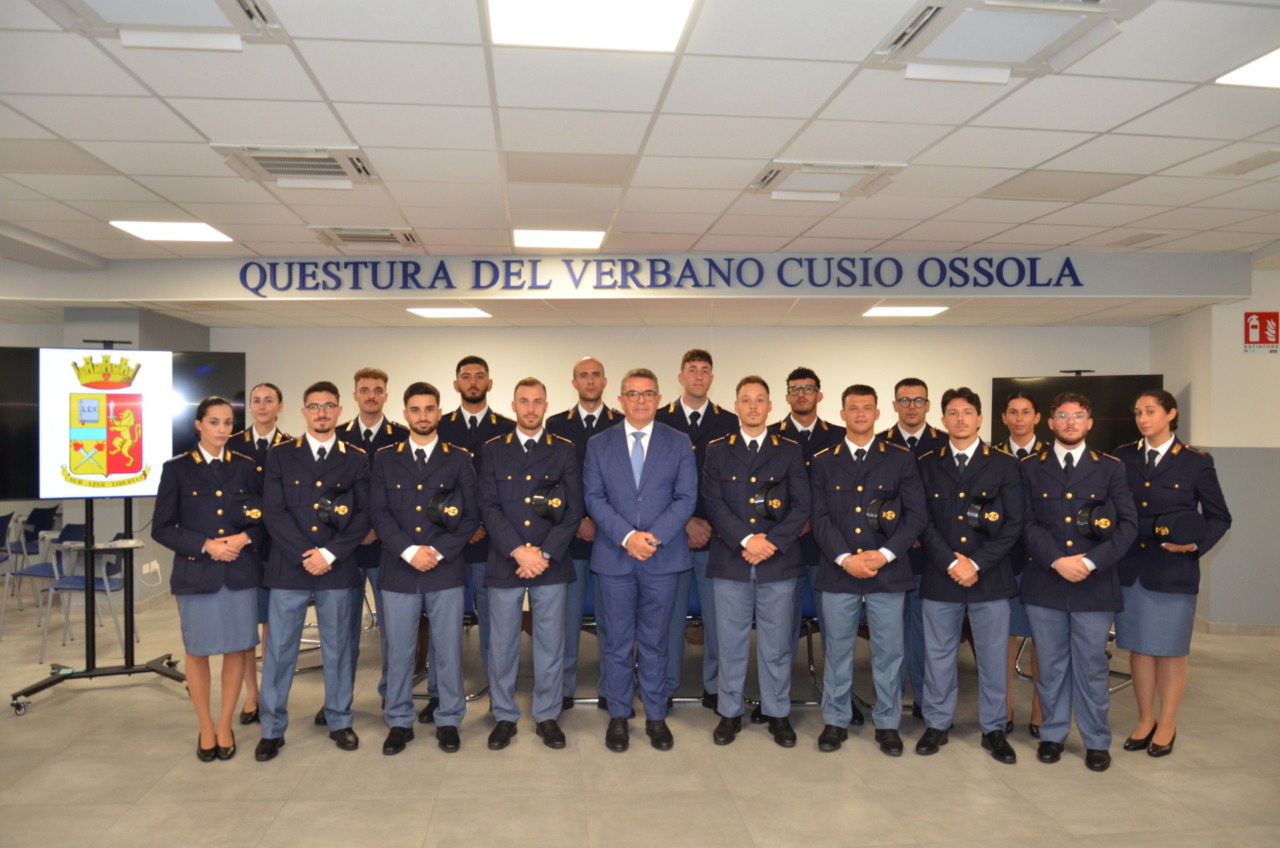 Diciassette nuovi agenti alla Questura di Verbania, dieci potenziano l’organico