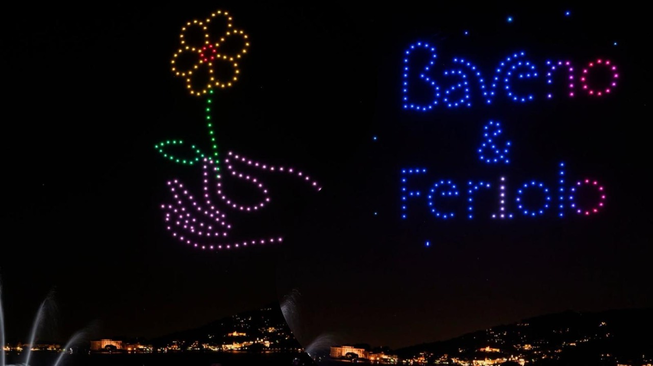 Baveno d’Incanto, gran finale con lo spettacolo di droni sul lago