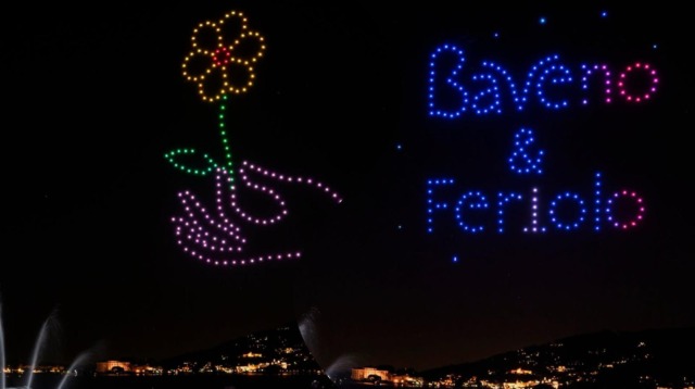 Baveno d’Incanto, gran finale con lo spettacolo di droni sul lago