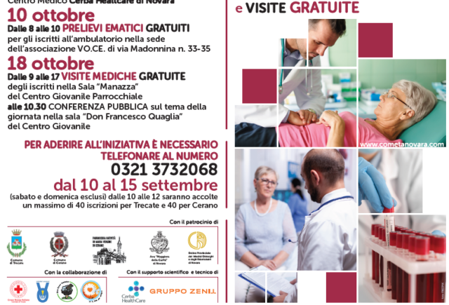 Prevenzione dei tumori: c’è tempo fino al 15 settembre per iscriversi all’iniziativa di C.o.m.e.t.a.