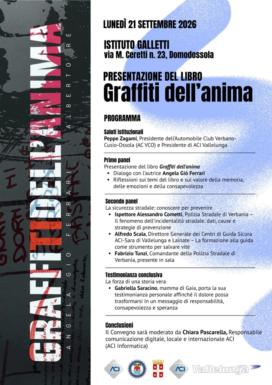 Sicurezza stradale: “Graffiti dell’anima” torna a Domodossola per parlare ai giovani