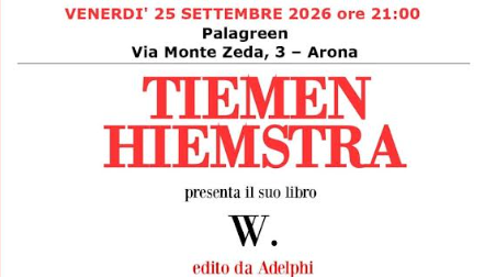 Tiemen Hiemstra presenta il suo libro “W.” ad Arona