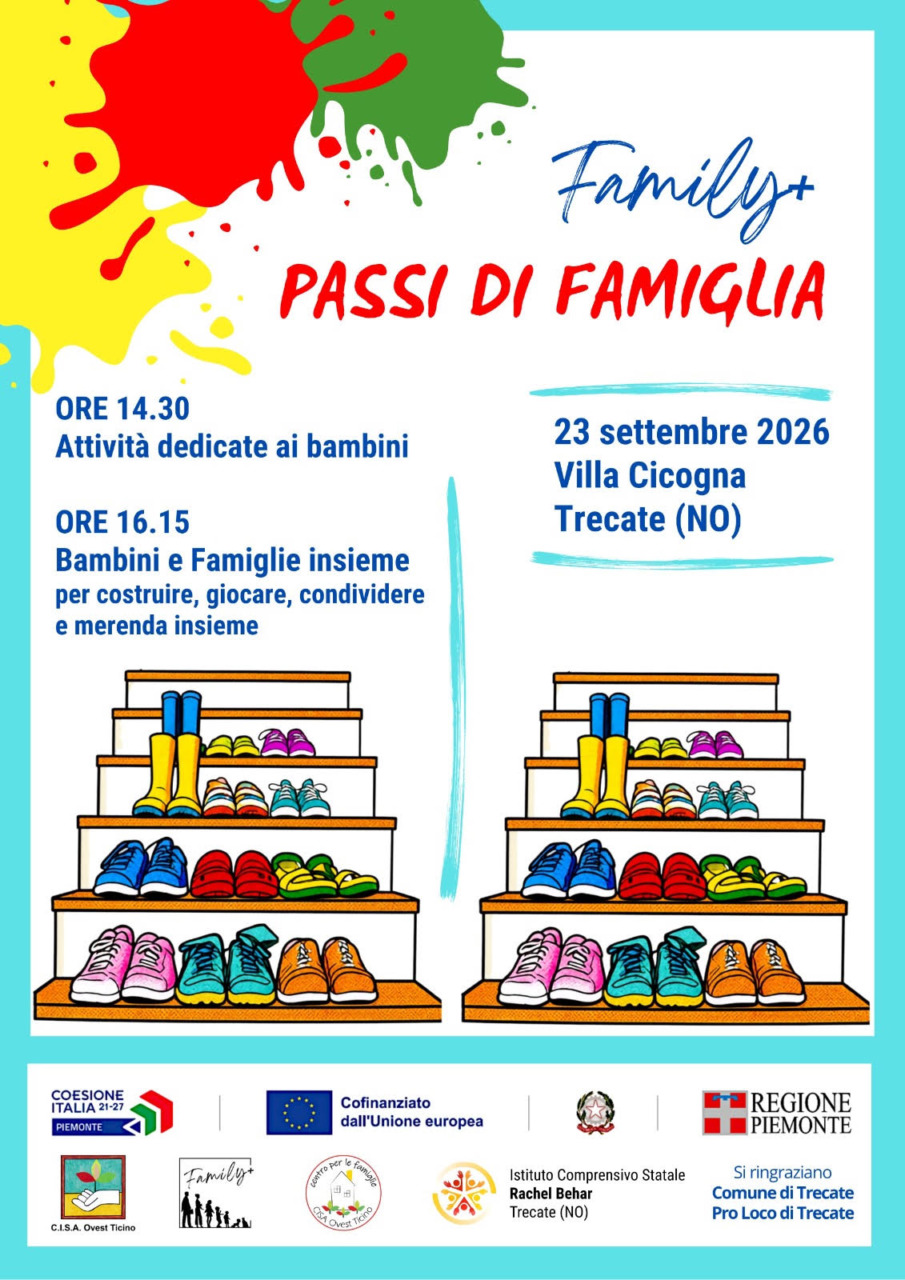 Trecate, a Villa Cicogna “Passi di famiglia”: un pomeriggio tra giochi e attività
