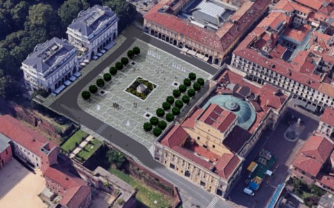 Piazza Martiri, il progetto definitivo: verde e acqua al centro della riqualificazione