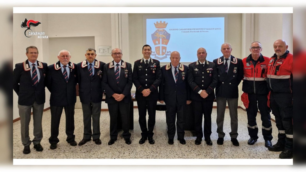 Novara, il comandante provinciale dei Carabinieri incontra la sezione Anc