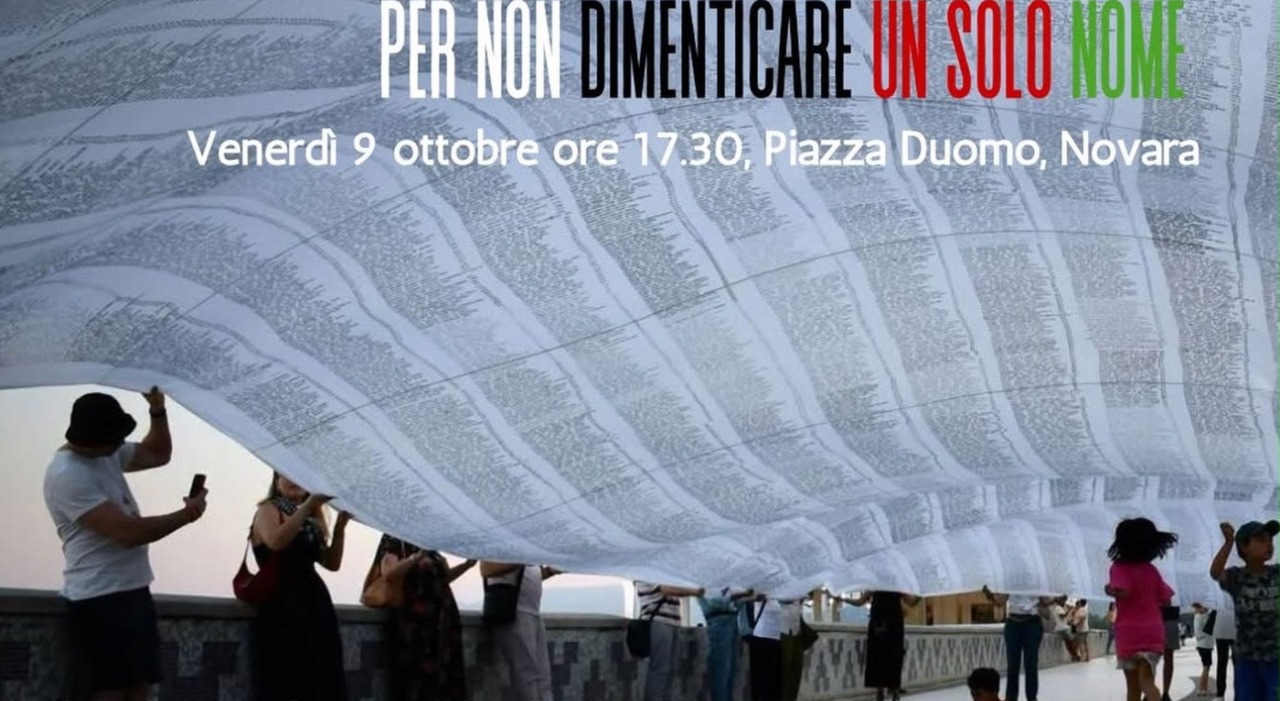 A Novara arriva il “Sudario per Gaza”: 18.457 nomi di bambini e ragazzi uccisi